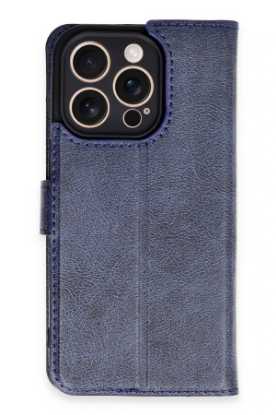 Newface iPhone 16 Pro Kılıf Trend S Plus Kapaklı Kılıf - Lacivert resmi