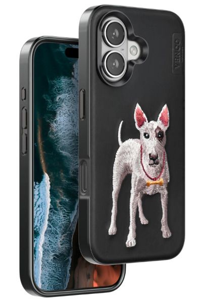 Venco iPhone 16 Perma Desenli Kapak - Siyah resmi