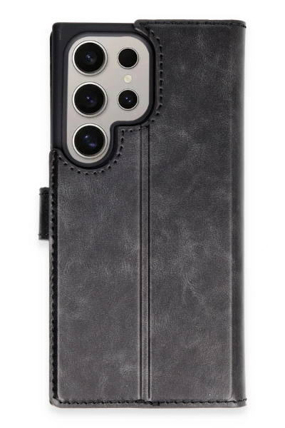 Newface Samsung Galaxy S24 Ultra Kılıf Trend S Plus Kapaklı Kılıf - Siyah resmi