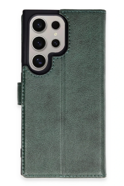 Newface Samsung Galaxy S24 Ultra Kılıf Trend S Plus Kapaklı Kılıf - Yeşil resmi