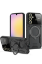Newface Samsung Galaxy A14 4G Kılıf Joy Lens Standlı Kapak - Siyah resmi