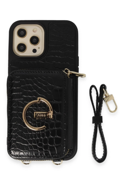 Joko iPhone 13 Pro Kılıf Ermes Kapak - Siyah resmi