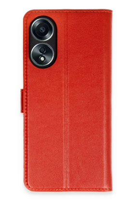 Newface Oppo A58 Kılıf Trend S Plus Kapaklı Kılıf - Kırmızı resmi