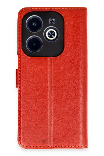 Newface İnfinix Hot 40 Kılıf Trend S Plus Kapaklı Kılıf - Kırmızı resmi