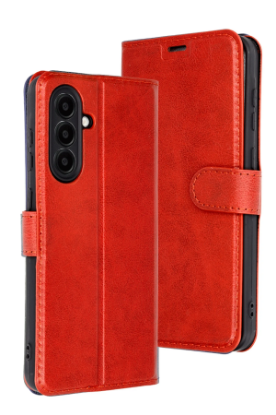 Newface Samsung Galaxy A56 Kılıf Trend S Plus Kapaklı Kılıf - Kırmızı resmi