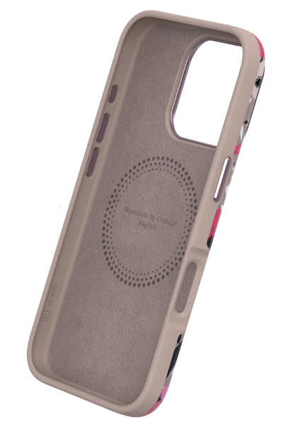 Onegif iPhone 15 Flower Series Magsafe Kapak - Beyaz resmi