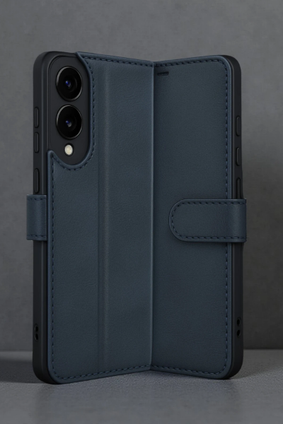 Newface Samsung Galaxy S25 Edge Trend S Plus Kapaklı Kılıf - Lacivert resmi