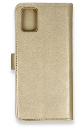 Newface Samsung Galaxy A71 Trend S Plus Kapaklı Kılıf - Gold resmi