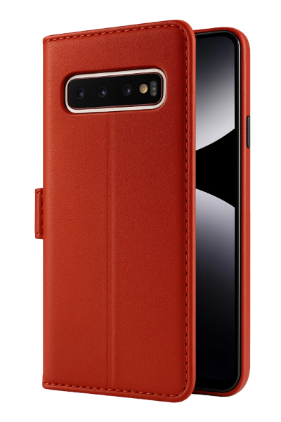 Newface Samsung Galaxy S10 Plus Trend S Plus Kapaklı Kılıf - Kırmızı resmi