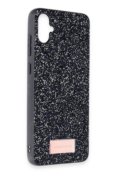 Onegif Samsung Galaxy A05 Bright Simli Kapak - Siyah resmi