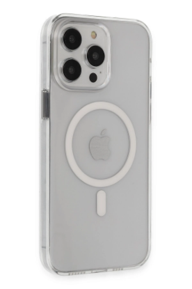 Newface iPhone 15 Pro Max Kılıf Tron Şeffaf Magsafe Kapak - Şeffaf resmi