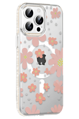 Joko Apple iPhone 14 Pro Max Floral Magsafe Kapak - Pembe resmi