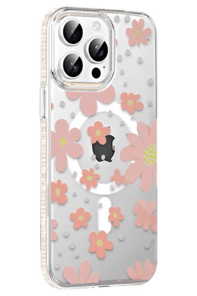 Joko Apple iPhone 14 Pro Max Floral Magsafe Kapak - Pembe resmi