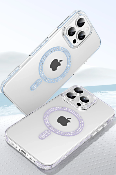 Joko Apple iPhone 14 Pro Max Move Taşlı Magsafe Kapak - Pembe resmi
