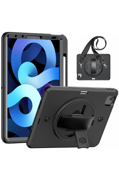 Newface iPad Pro 11 (2020) Kılıf Strap-C Otterbox Tablet Kapak - Siyah resmi