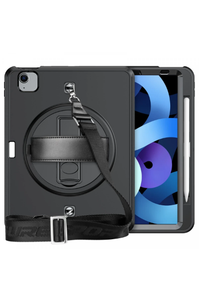 Newface iPad Pro 11 (2020) Kılıf Strap-C Otterbox Tablet Kapak - Siyah resmi