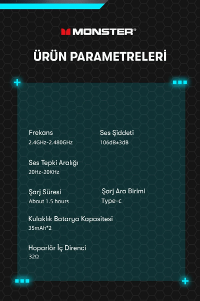 Newface Monster XKT11 Bluetooth Kulaklık - Beyaz resmi