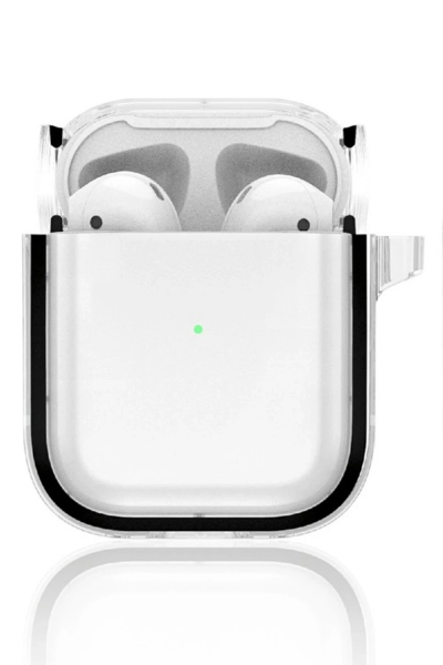 Movenchy Airpods 4 (4.nesil) Shiny Şeffaf Kılıf - Siyah resmi