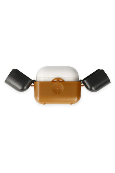 Newface Airpods 3 (3.nesil) Basmalı Kılıf - Kahverengi-Siyah resmi