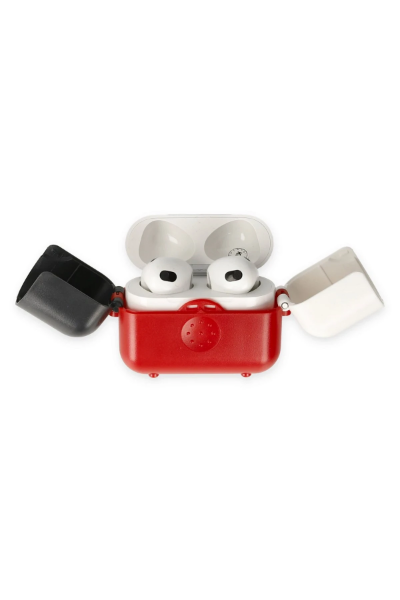 Newface Airpods 3 (3.nesil) Basmalı Kılıf - Kırmızı-Siyah-Beyaz resmi