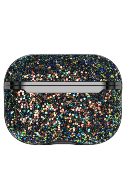 Onegif Airpods 2 (2.nesil) Bright Simli Airpods Kapak - Siyah resmi
